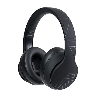 PowerLocus Wireless Bluetooth Headphones, Over Ear Headphones with Microphone, 50H Playtime, HiFi Stereo Sound, Deep Bass, Soft Earmuffs, Foldable Lightweight Headphones for Travel/PC/Cell Phone - color: Matt Black