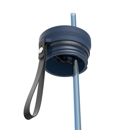 Contigo SnapSeal 709.8ml(24온스) 스테인리스 스틸 진공 단열 물병, 누출 방지 자동 닫힘 뚜껑, 휴대용 스트랩 및 재사용 가능한 빨대, BPA 프리 및 납 프리, 식기세척기 사용 가능 - color: 어비스 브론즈, size: 24온스