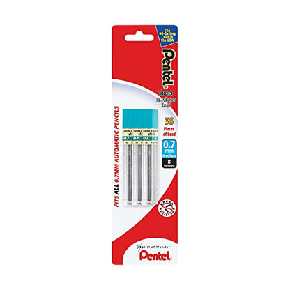 Pentel Super Hi-Polymer Lead Refill (0.7mm), B, 36 Pieces of Lead (L50BP3B-K6)