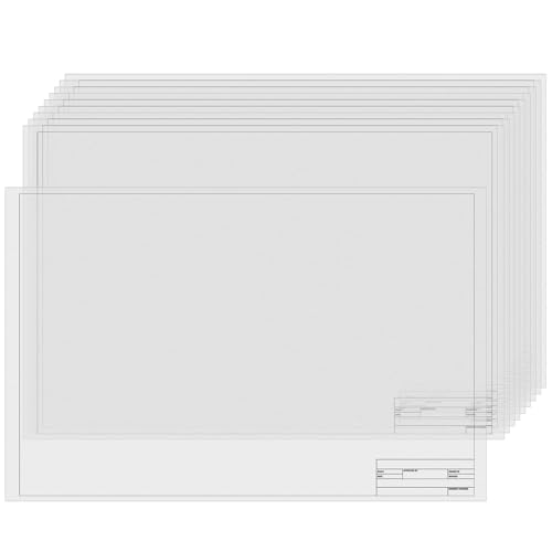 Tatuo 15 Sheets Architectural Vellum Paper 18 x 24 Inch Drafting Vellum Tracing Sheets Semi Translucent Drafting Paper Rag with Border and Title Block for Drawing Sketching Architecture Building - size: 18 x 24 Inch