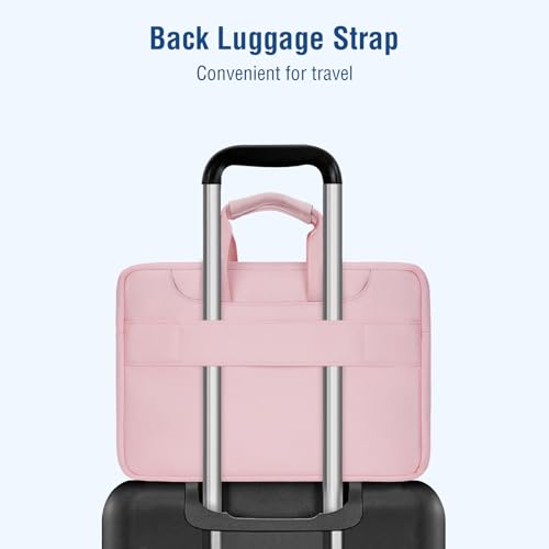 MOSISO 360 Protective Laptop Bag 15.6 inch, 15-16 inch Computer Bag Compatible with MacBook Air 15 inch/Pro 16 inch, HP,Dell,Lenovo,Asus,Notebook, Laptop Carrying Case with Strap&Handle, Pink - color: Pink, size: 16 inch