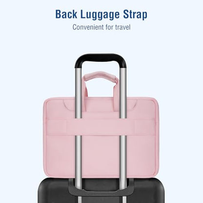 MOSISO 360 Protective Laptop Bag 14 inch, 14 inch Computer Bag Compatible with HP Lenovo Dell ASUS Acer, HP Stream, Dell Latitude, Lenovo IdeaPad, Laptop Carrying Case with Strap&Handle, Pink - color: Pink, size: 14 inch