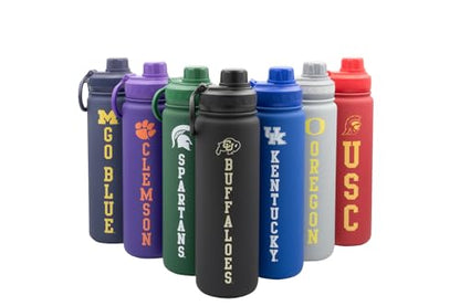 Colorado Water Bottle - Black Double Walled Stainless Steel 24 oz Keeps Drinks Cold or Hot - color: Colorado Buffaloes - Black