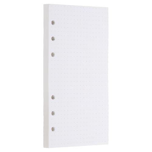PATIKIL A6 Dot Grid Paper 6-Ring Binder Loose Leaf Planner Filler Paper Planner Inserts, 80 Sheets/160 Pages, Lined - size: A6, style: Dot Grid
