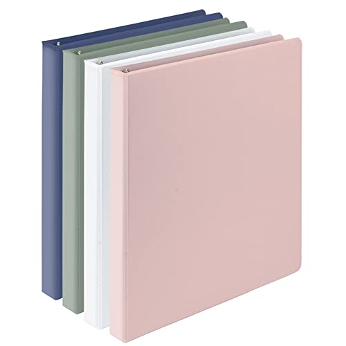 Samsill Plant-Based 0.5 Inch Durable D-Ring, View Binder, Eco-Friendly, USDA Certified Biobased, 4 Pack, Boho Assortment - color: Boho Assortment, size: 0.5-Inch, style: 4 Pack