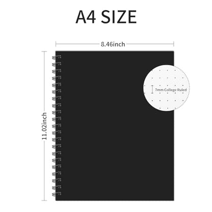 Bullet Dotted Spiral Notebook 8.5" x 11" A4 Large Dot Grid Journal, 100 GSM Thick Dot Paper,160 Pages Journaling Notebooks for Writing Drawing Women Men Work School Supplies - style: Dotted