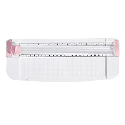 Dioche Mini A5 Paper Trimmer - Portable Craft Cutting Machine with Safety Vane/Wing & Extendable Ruler for Photos, Cards, Scrapbooking & DIY Projects