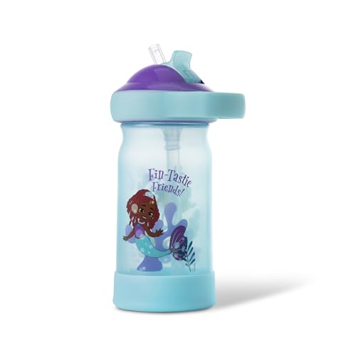 The First Years Disney Ariel Toddler Water Bottle - Spill Proof Disney Princess Water Bottles with Protective DropGuard - Dishwasher Safe - 12 Oz - Ages 2 Years and Up - style: The Little Mermaid