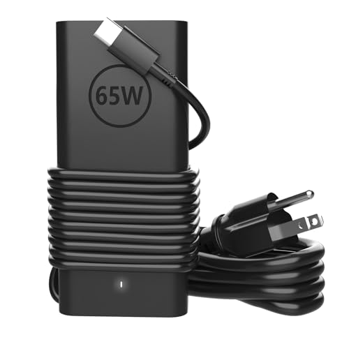 60W 65W USB C Laptop Charger Compatible with Dell Latitude 5540 5550 5420 5450 3550 7420 3540 3450 5520 7440 7430 5530 5430 e5440 for Chromebook XPS 13 Computer AC Power Adapter - color: Dark Black