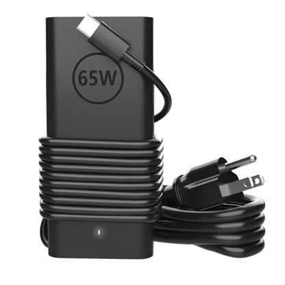 60W 65W USB C Laptop Charger Compatible with Dell Latitude 5540 5550 5420 5450 3550 7420 3540 3450 5520 7440 7430 5530 5430 e5440 for Chromebook XPS 13 Computer AC Power Adapter - color: Dark Black