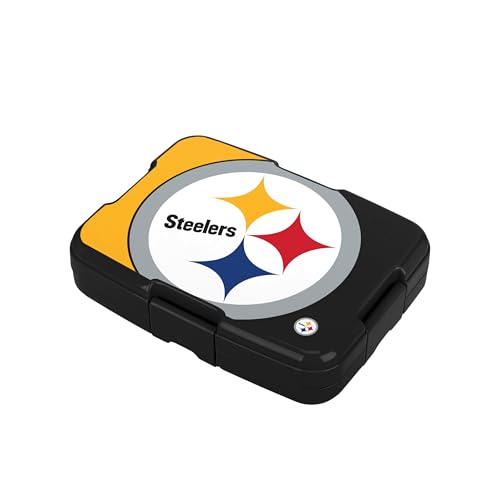 FOCO NFL Unisex-Adult Officially Licensed 2-Tone Big Logo Team Color Football Leak Proof 5 Compartment Bento Lunch Box - Pittsburgh Steelers - color: Pittsburgh Steelers