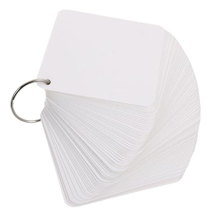 STOBOK Blank Flashcards Index Cards Rings Punched Studying Note Cards Hand Painting Memo - size: 7.80X7.80X0.01CM