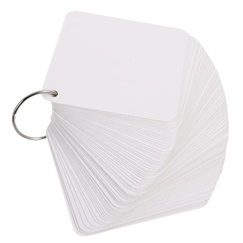 STOBOK Blank Flashcards Index Cards Rings Punched Studying Note Cards Hand Painting Memo - size: 7.80X7.80X0.01CM