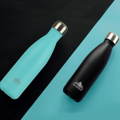Mont-Clair Stainless Steel Water Bottle, Vacuum insulated - BPA Free, 12h Hot & 24h Cold Drinks, Metal Water Bottle 17 oz Leakproof, Ideal for Adult, Kids, Running - Light Blue - color: Light Blue, style: 17 Ounces