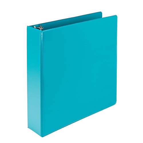 Samsill Plant-Based 2 Inch Durable Round Ring, View Binder, Eco-Friendly, USDA Certified Biobased, Single, Turquoise - color: Turquoise, size: 2", style: Single