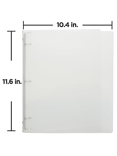 JAM PAPER Plastic 0.75 inch Binder - Clear 3 Ring Binder - Sold Individually - color: Clear, size: 0.75 inch