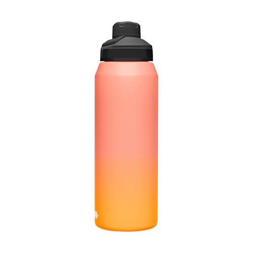 CamelBak Chute Mag Vacuum Insulated Stainless Steel Water Bottle, Magnetic Leak‑Resistant Cap for Everyday Hydration - color: Melon Fade, size: 32 Ounces