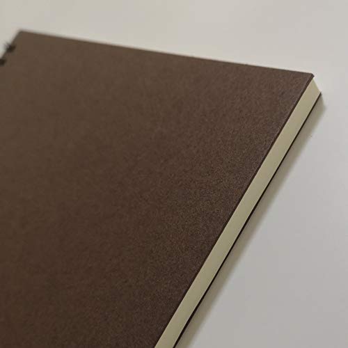 YUREE Spiral Notebook/Spiral Journal Lined, B5 Hard Kraft Cover Wirebound Notebook Ruled, 70 Sheets (140 Pages), 10.5" x 7.3", Dark Brown - color: 1 Pack-Dark Brown