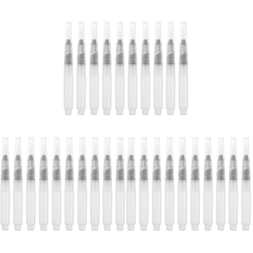 EXCEART 30 Pcs Watercolor Brush Pens Set - Refillable Water Brush Pens for Watercolor Painting and Drawing Bulk Water Soluble Colored Ink Pens for Artists and Hobbyists