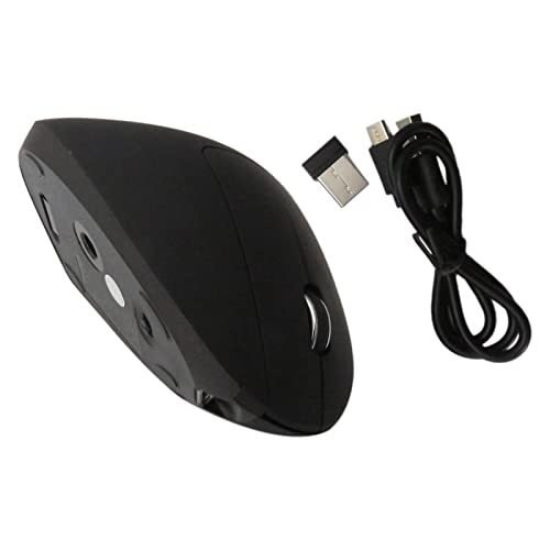 Wireless Ergonomic Mouse, Jelly Comb Rechargeable 2.4G Bluetooth Vertical Mouse Switch to 3 Devices Optical Mice with 6 Buttons 3 Adjustable 800/1200/1600 DPI Levels for Laptop, PC, MacBook