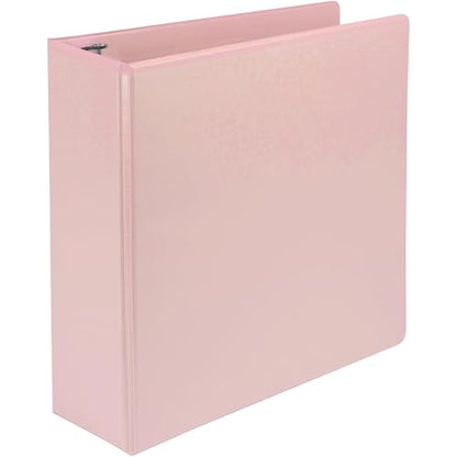 Samsill Plant-Based 3 Inch Durable D-Ring, View Binder, Eco-Friendly, USDA Certified Biobased, Single, Light Pink - color: Rose, size: 3-Inch