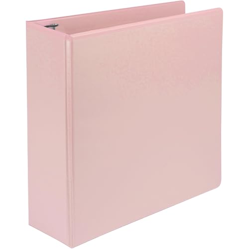 Samsill Plant-Based 3 Inch Durable D-Ring, View Binder, Eco-Friendly, USDA Certified Biobased, Single, Light Pink - color: Rose, size: 3-Inch