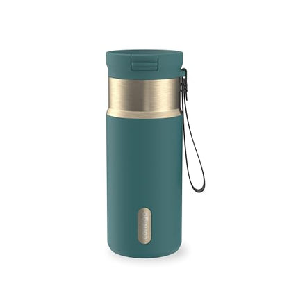 Contigo SnapSeal 473.2ml(16온스) 스테인리스 스틸 진공 단열 물병, 누출 방지 자동 닫힘 뚜껑(빨대 호환) 및 휴대용 스트랩, BPA 프리 및 납 프리, 식기세척기 사용 가능 - color: 미네랄 틸 샴페인, size: 16온스