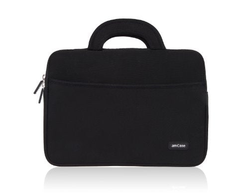 amCase Chromebook Case-11.6 to 12 inch Neoprene Sleeve with Handle-Black | Travel laptop bag - color: Black, size: 11.6 to 12 inch