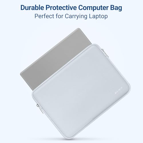 MOSISO Laptop Case 13.3 inch, 13-13.3 inch Laptop Sleeve Bag Compatible with MacBook Air/Pro 13/Pro 14 M5 M4 M3 M2 M1, HP Dell ASUS Lenovo, Neoprene Computer Sleeve Bag with Small Case, Baby Blue - color: Baby Blue, size: 13.3 inch