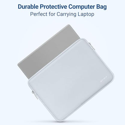 MOSISO Laptop Case 13.3 inch, 13-13.3 inch Laptop Sleeve Bag Compatible with MacBook Air/Pro 13/Pro 14 M5 M4 M3 M2 M1, HP Dell ASUS Lenovo, Neoprene Computer Sleeve Bag with Small Case, Baby Blue - color: Baby Blue, size: 13.3 inch