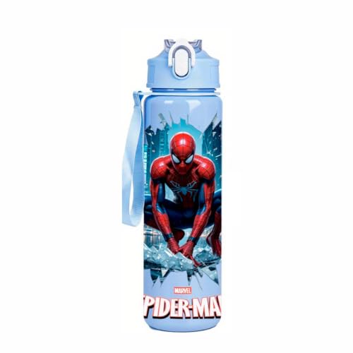 Cartoon Huntrix Water Bottle for Girls, 25oz Leak Proof with Straw Lid, Gifts for Girls (spidey) - color: spidey