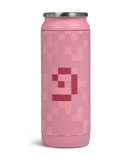 Igloo MineCraft Pig 16 oz Stainless Steel Hydration Can, Insulated Water Bottle, Reusable Travel Mug - color: 16 Oz Pig