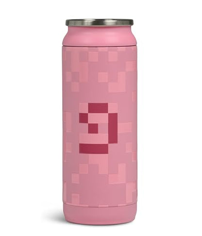 Igloo MineCraft Pig 16 oz Stainless Steel Hydration Can, Insulated Water Bottle, Reusable Travel Mug - color: 16 Oz Pig