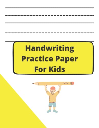 Handwriting Practice Paper For Kids: Page Dotted Lind Notebook