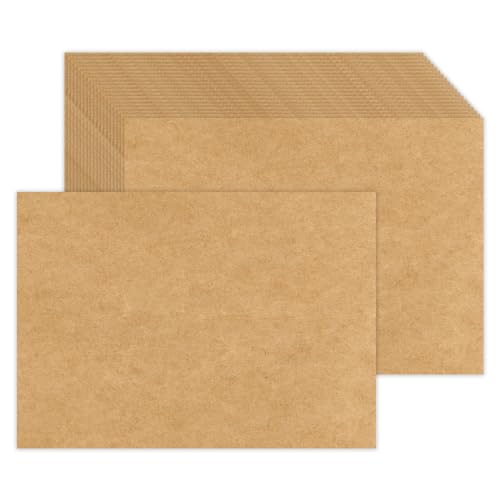12.7 x 17.8cm(5 x 7인치) 공예 빈 크래프트 인쇄 용지 (50개 세트) 두꺼운 용지 - 40.8kg(90파운드) 플랫 카드 스톡 프린터 용지 DIY 초대장, 메모, 인사말, 테이블 카드 만들기 - 쓰기, 스탬핑, 드로잉, 페인팅 - color: 브라운., size: 5 x 7-50PCS
