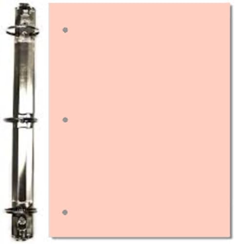 Copy Printing and Writing Colored Paper, 20 Pound - 75 Gsm, 3 Hole Punch, 500 Sheets per Ream. (Peach) - color: Peach