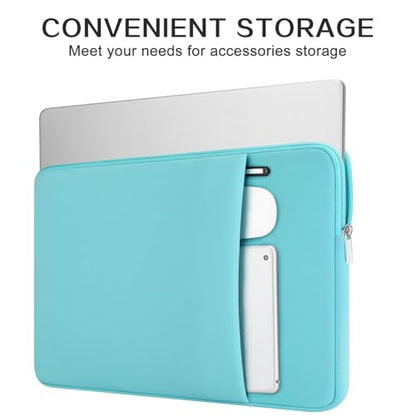 RAINYEAR 13 Inch Laptop Sleeve Compatible 13.3" MacBook Air/Pro M1 M2 M3 M4 M5 A3449 A3240 A3113 A2681 A2338 Case Bag with Front Pocket Accessories Pouch (Blue, Upgraded Version) - color: Blue(Upgraded Version), size: 13"