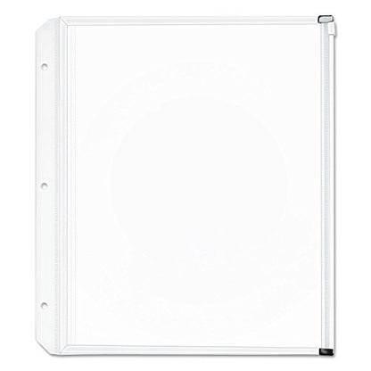 Zippered Binder Pockets, 14x1x11, Clear, 3 Pockets/Pack