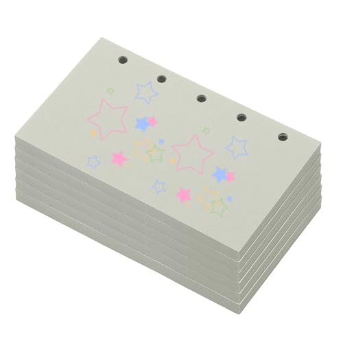 PATIKIL Colored Loose Leaf Paper, 4.1" x 2.5"(A8) 300 Sheets 5 Holes Punched 150GSM Blank Binder Refill Paper Supplies for Office Note Taking Teacher Planner Journal Notebook, Light Gray - color: Light Gray, size: 4.1" x 2.5"