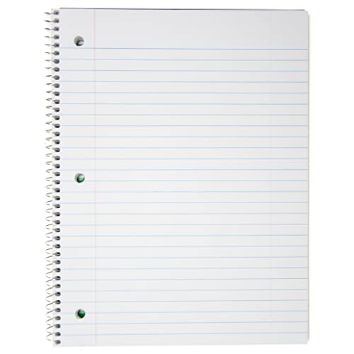 Top Flight Standards 5-Subject Wirebound Notebook, 180 Sheets, 3-Hole Punched, Wide Rule, 10.5 x 8 Inches, 1 Notebook, Color May Vary (31414) (Pack of 2) - size: 1 Count (Pack of 2)