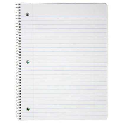 Top Flight Standards 5-Subject Wirebound Notebook, 180 Sheets, 3-Hole Punched, Wide Rule, 10.5 x 8 Inches, 1 Notebook, Color May Vary (31414) (Pack of 12) - size: 1 Count (Pack of 12)