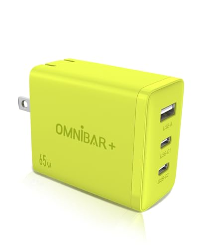 65W USB C Charger Block, 3-Port GaN USB C Wall Charger Power Adapter, iPhone Charger Fast Charging for iPhone 17/16/15/14, Type C Charging Block for MacBook iPad Samsung S25/S24 (Lime Green) - color: Lime Green