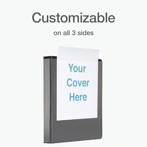 Oxford Ring Binders, 1" Round Ring Binders, View Binder, Covers on 3 Sides, XtraLife Hinge, Non-Stick, PVC-Free, Black, 225 Sheet Capacity (1002546) - color: Black, size: 1 Inch