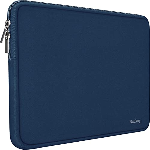 Laptop Bag Sleeve, Resistant Neoprene Laptop Sleeve/Notebook Computer Pocket Case/Tablet Briefcase Carrying Bag Compatible for 15 inch MacBook Pro, Ultrabook Notebook - (Dark Blue) - color: Dark Blue, size: 15 inch