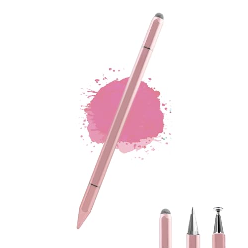 3 in 1 Universal Stylus Pen for Touchscreen,High Sensitivity & Precision Capacitive Stylus Pen for iPad Suitable for All Touch Screens of Nintendo Switch/iPhone/iPad/Android/Samsung/Tablets-Pink - color: Pink