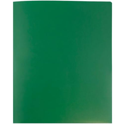 JAM PAPER Heavy Duty Plastic 2 Pocket Extra Tough School Folders - Green - 3/Pack - color: Green, size: 3 Per Pack
