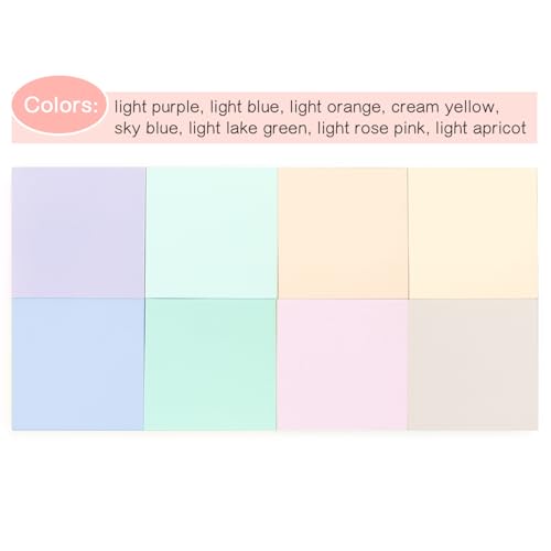Sticky Notes 3x3 inch, 8 Pads, Pastel Colors Self-Stick Pads, Self-Adhesive Sticky Notes, 8 Pads/Pack, 80 Sheets/Pad, Total 640 Sheets - color: 8 Pads 3x3 in Pastel Colors Sticky Notes