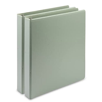 Samsill Plant-Based 1 Inch Durable D-Ring, View Binder, Eco-Friendly, USDA Certified Biobased, 2 Pack, Sage Green - color: Sage Green, size: 1-Inch, style: 2 Pack