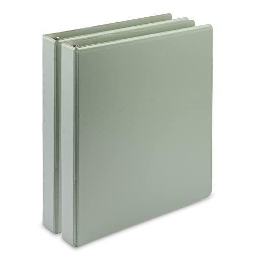 Samsill Plant-Based 1 Inch Durable D-Ring, View Binder, Eco-Friendly, USDA Certified Biobased, 2 Pack, Sage Green - color: Sage Green, size: 1-Inch, style: 2 Pack