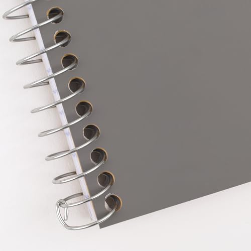 Five Star Spiral Notebook, 2 Subject, College Ruled Paper, 6" x 9-1/2", 80 Sheets, Fights Ink Bleed, Water Resistant Cover, Gray (840029AA3-ECM) - color: Gray, size: Pack of 1